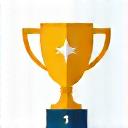 顧客満足度調査 第1位のトロフィーアイコン