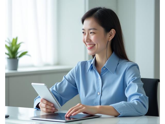 お気軽にお問い合わせください。専門スタッフが親身に対応している様子